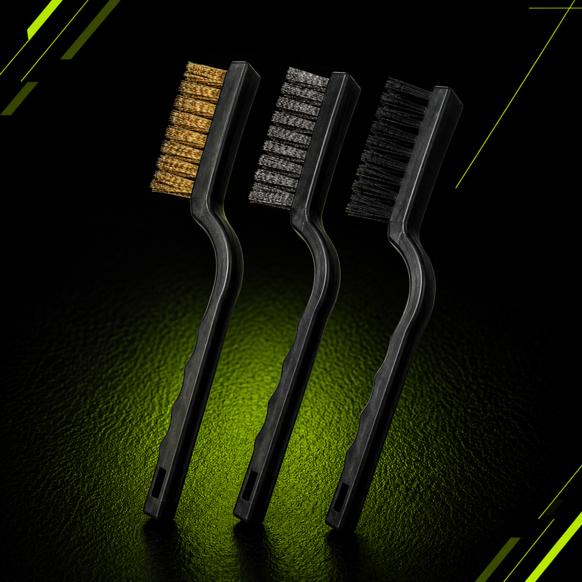 Pack de 3 Cepillos para Limpieza y Detailing